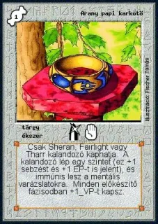 Arany papi karkötő