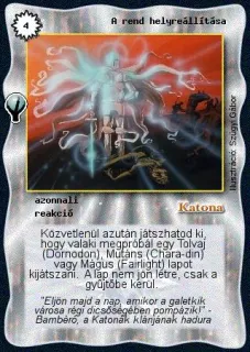 A rend helyreállítása