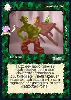 Ragacsos bőr
