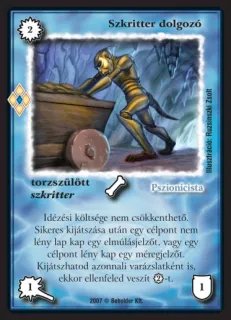 Szkritter dolgozó