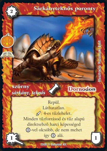Sárkányteknős poronty – Kárhozat