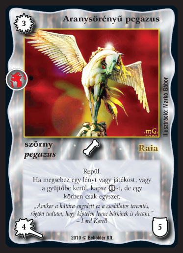 Aranysörényű pegazus (új)