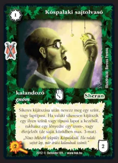 Kóspalaki sajtolvasó (új)