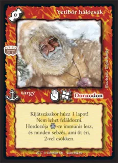 Yetibőr hálózsák