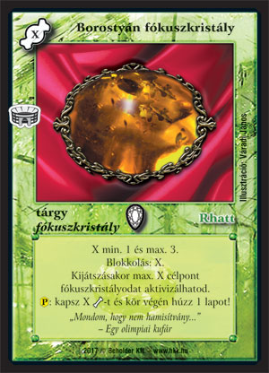 Borostyán fókuszkristály – Alanori Olimpia