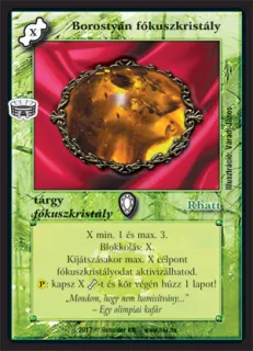 Borostyán fókuszkristály