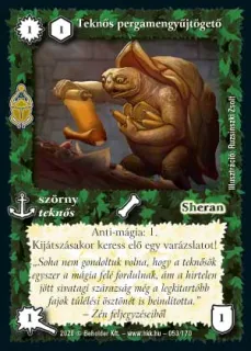 Teknős pergamengyűjtögető