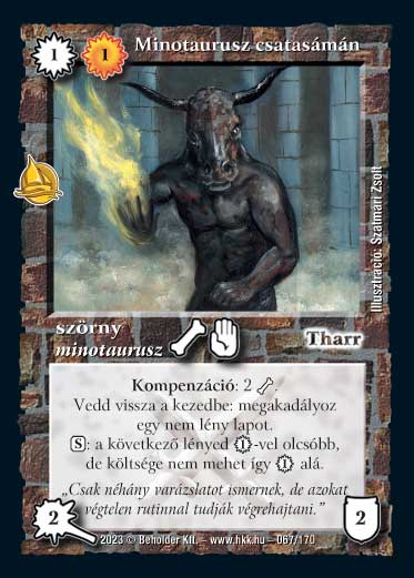 Minotaurusz csatasámán (2023)